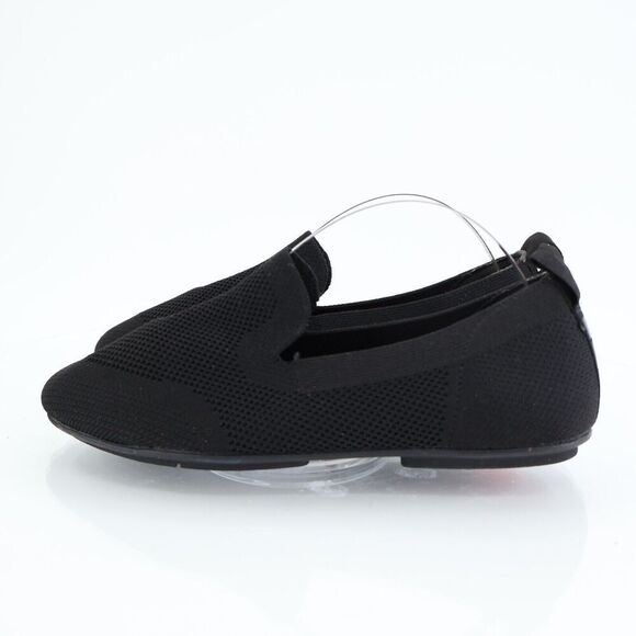 FitFlop Allegro Shoes 7 Loafer Black Textile Knit Slip On Ballet Flats - Picture 4 of 11